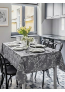Скатерть Утро в саду габардин темно-серый Скатерть Утро в саду габардин темно-серый