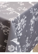 Скатерть Утро в саду габардин темно-серый Скатерть Утро в саду габардин темно-серый