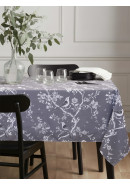 Скатерть Утро в саду габардин темно-серый Скатерть Утро в саду габардин темно-серый