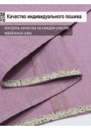 Платье Птица с аппликацией лен зеленый Платье Птица с аппликацией лен зеленый