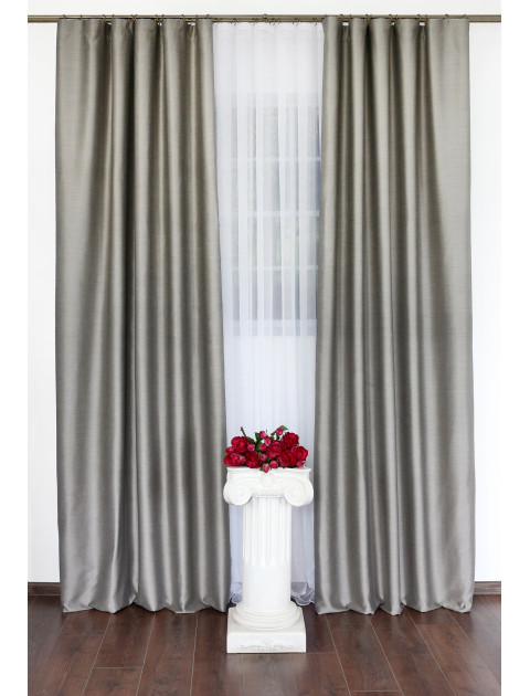 Комплект штор "Дарама", 3440-zv107, серый