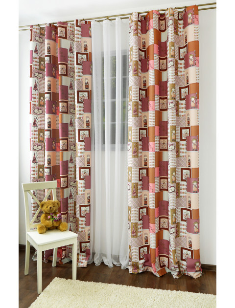 Комплект штор "Детский праздник" 1121_04a, сиреневый, хаки