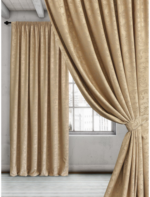 Комплект штор Лиана HRS280v126 песочно-бежевый