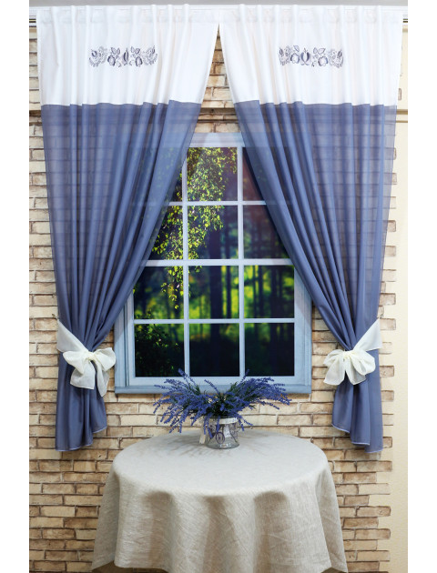 Тюль "Миранда", молочный, серый