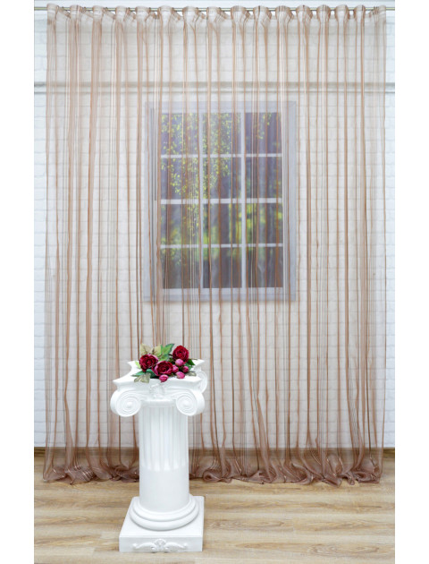 Тюль "Органза Берк-2" коричневый