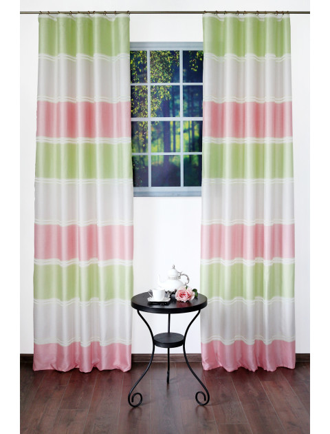 Комплект штор "Дарама" розовый, салатовый